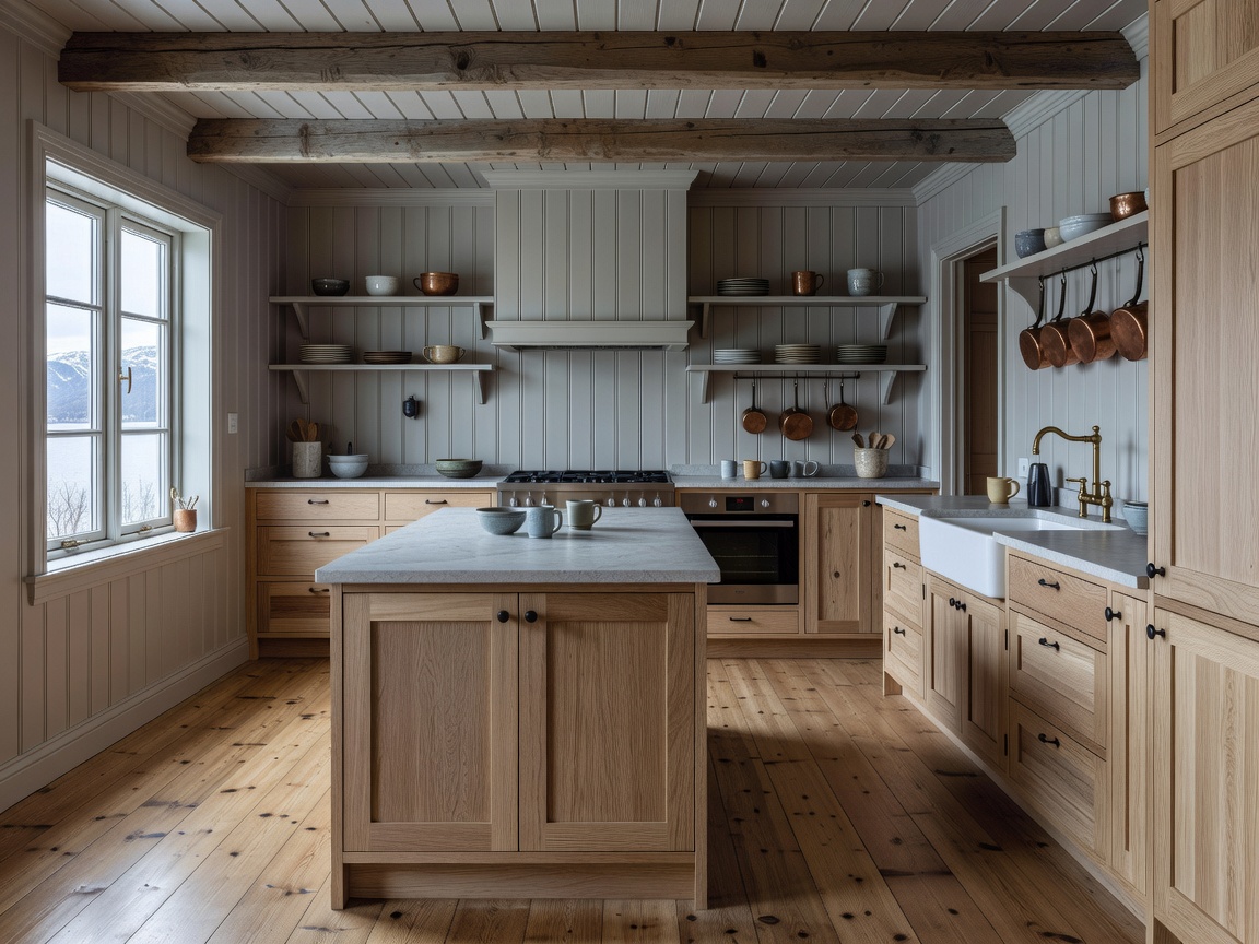Tastefully renovated traditional Norwegian home kitchen
